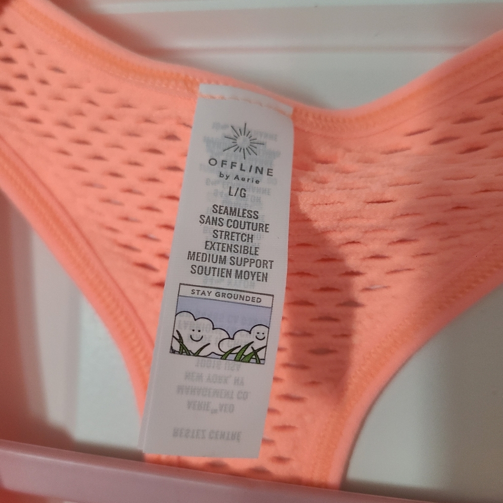 NWT orange aerie sports bra and athletic shorts set - Picture 6 of 8